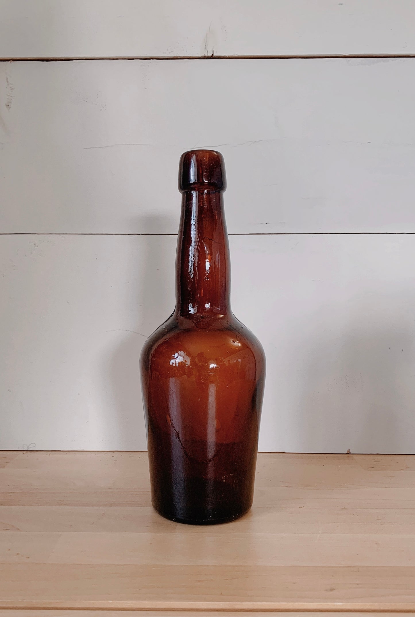 Vintage Amber Whiskey Bottle