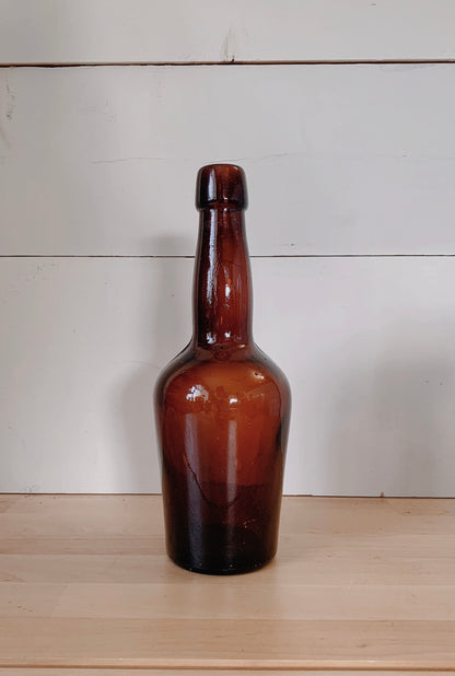 Vintage Amber Whiskey Bottle