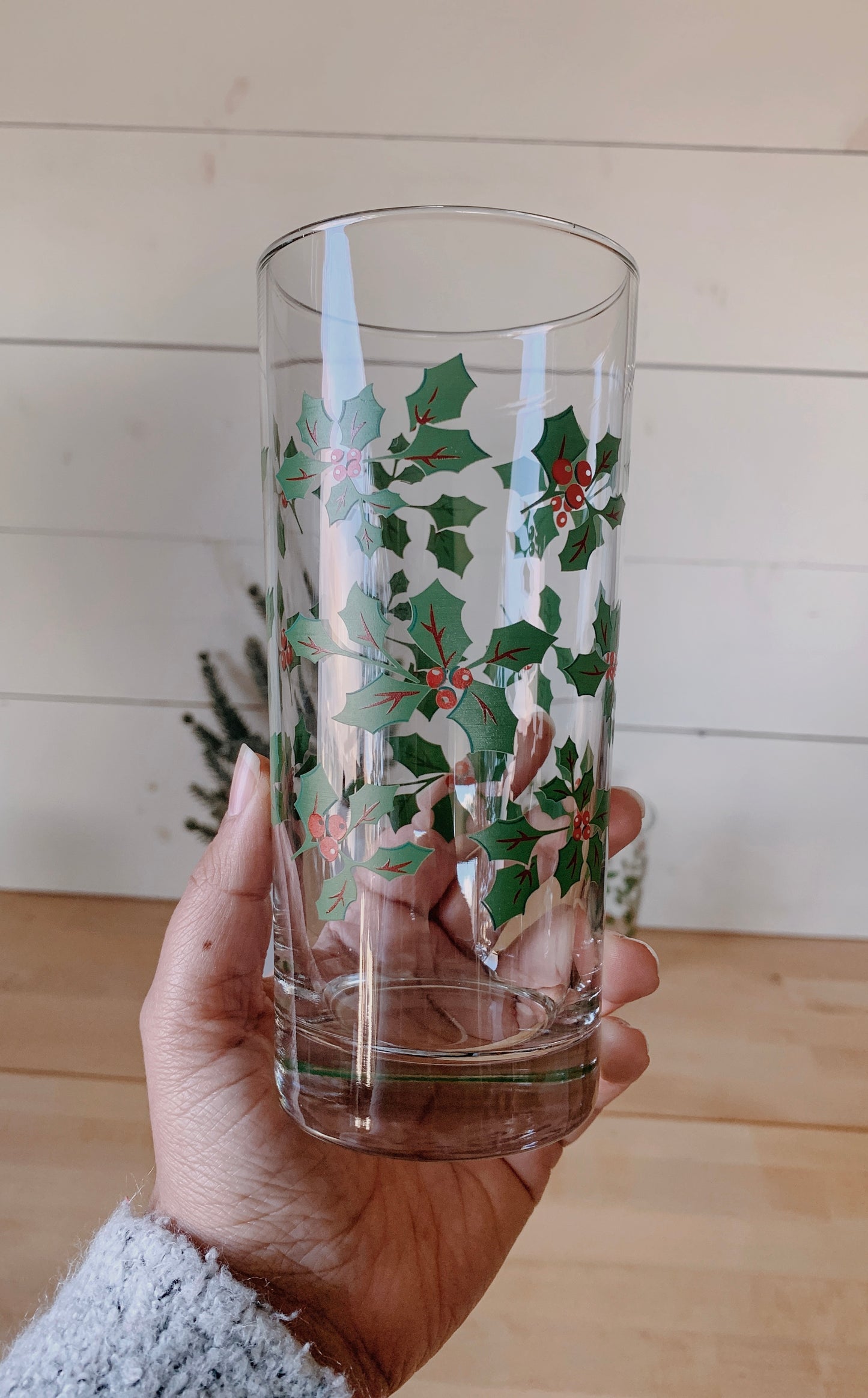 Holly & Berries Holiday Glasses