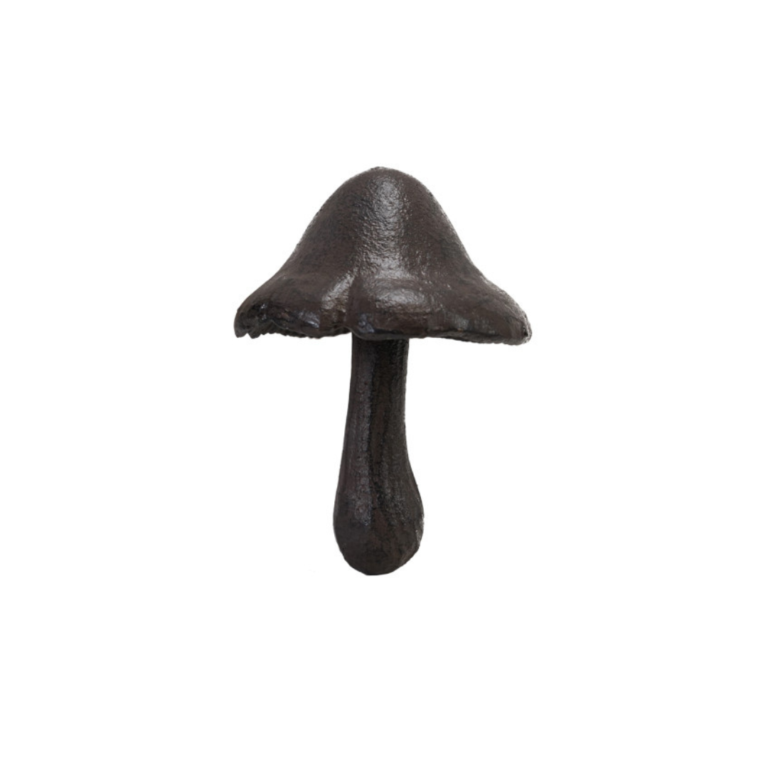 Cast Iron Mushroom Figurine