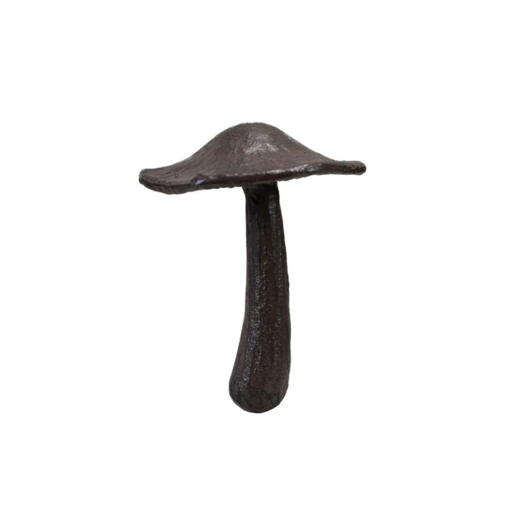 Cast Iron Mushroom Figurine