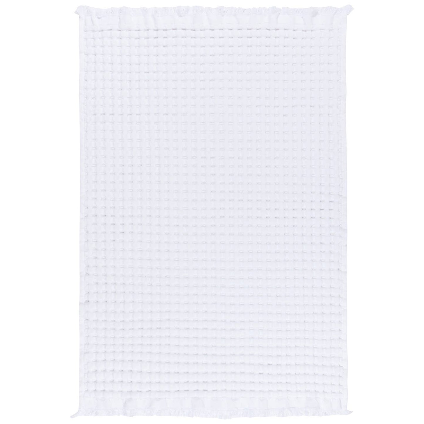 Organic Cotton Waffle Hand Towel - White