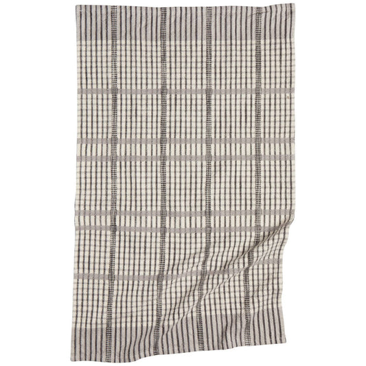 Finley Check Dishtowel - Pewter