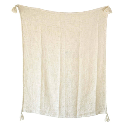 Hand Woven Throw - Cream