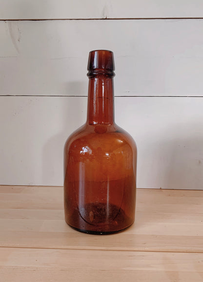 Vintage Amber Whiskey Bottle