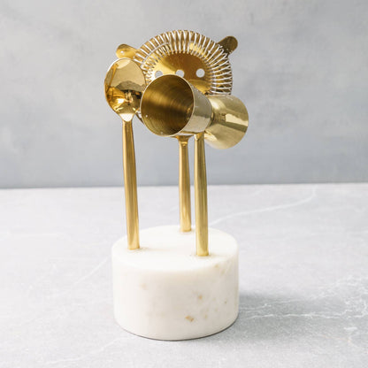 Gold Bar Tools with Marble Stand