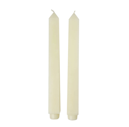 Ivory Square Taper Candle Set