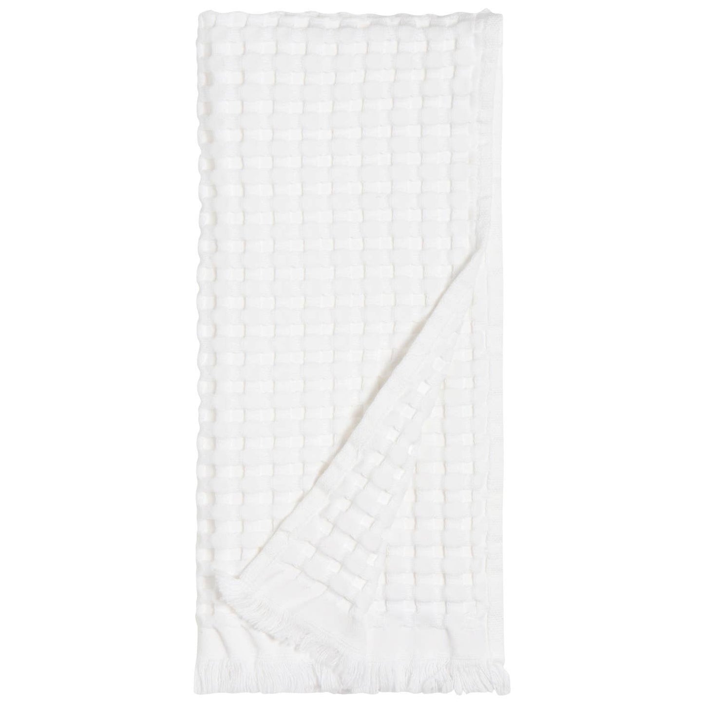 Organic Cotton Waffle Hand Towel - White