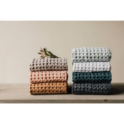 Organic Cotton Waffle Hand Towel - Stone