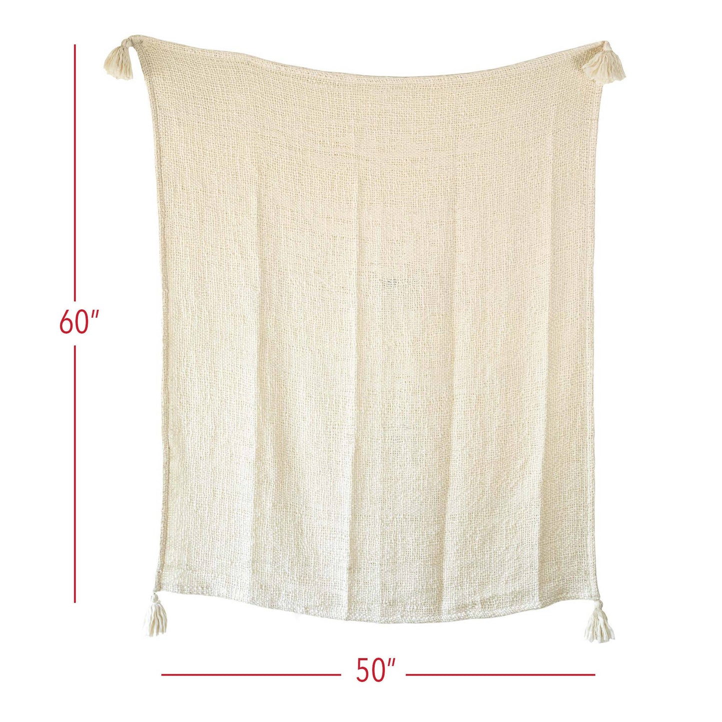 Hand Woven Throw - Cream