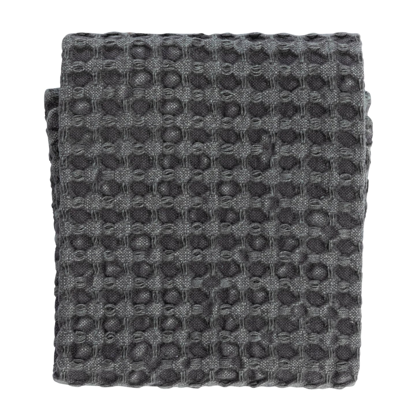 Waffle Weave Tea Towel - Charcoal