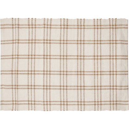 Cream Plaid Rug