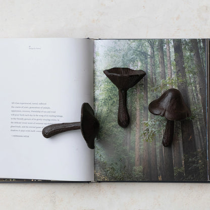 Cast Iron Mushroom Figurine