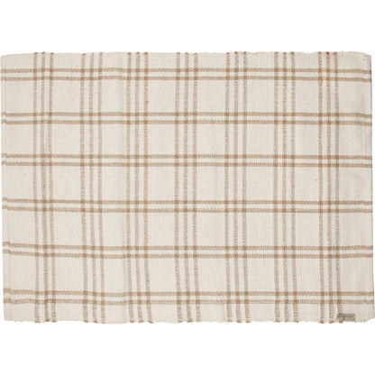 Cream Plaid Rug