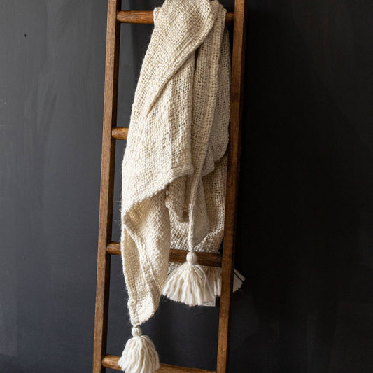 Hand Woven Throw - Cream