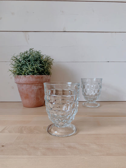 Set of 2 Vintage Clear Whitehall Drinking Glasses | Whitehall by Colony | Indiana Glass | Vintage Glass | Retro Barware | Vintage Drinkware