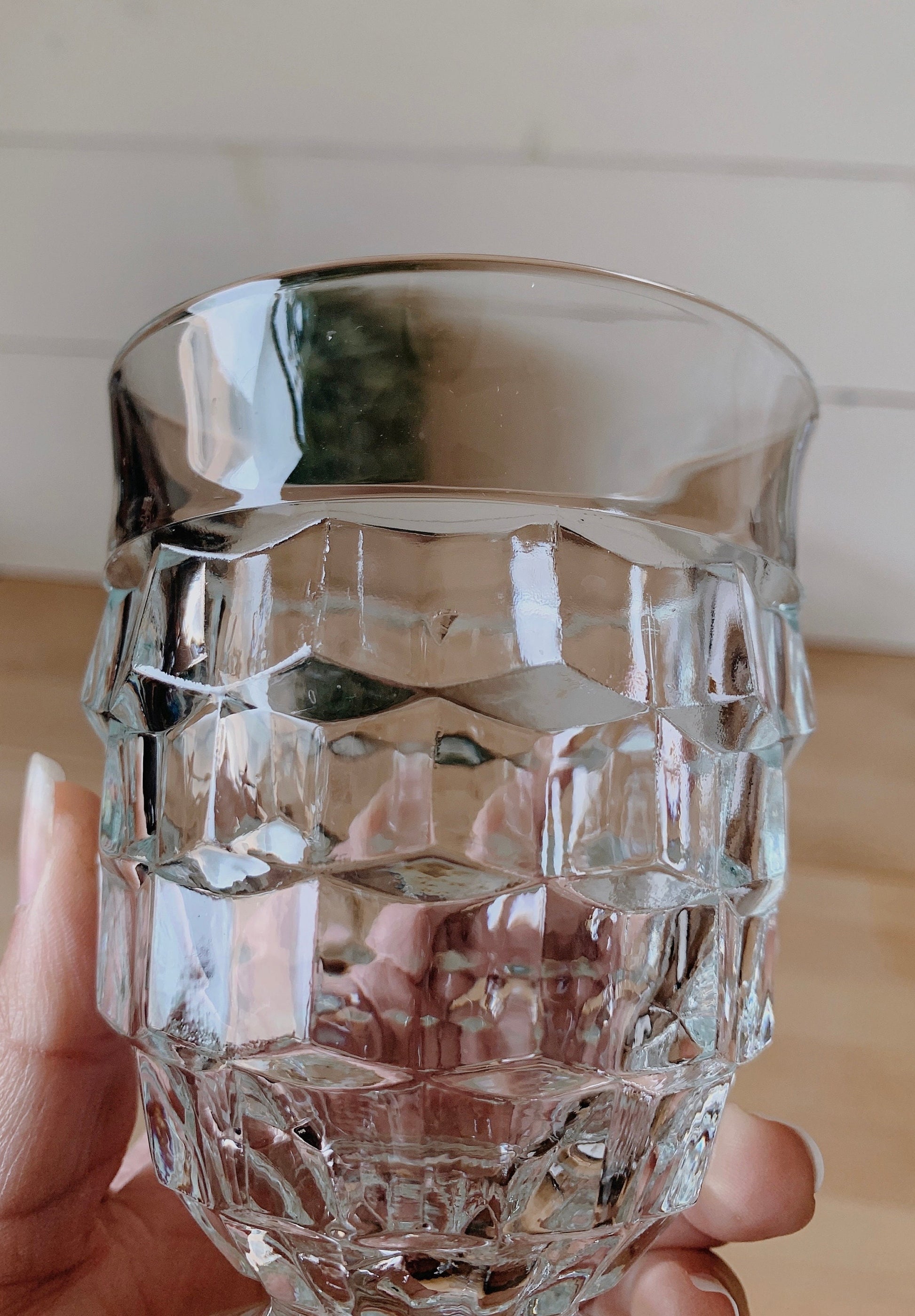 Set of 2 Vintage Clear Whitehall Drinking Glasses | Whitehall by Colony | Indiana Glass | Vintage Glass | Retro Barware | Vintage Drinkware
