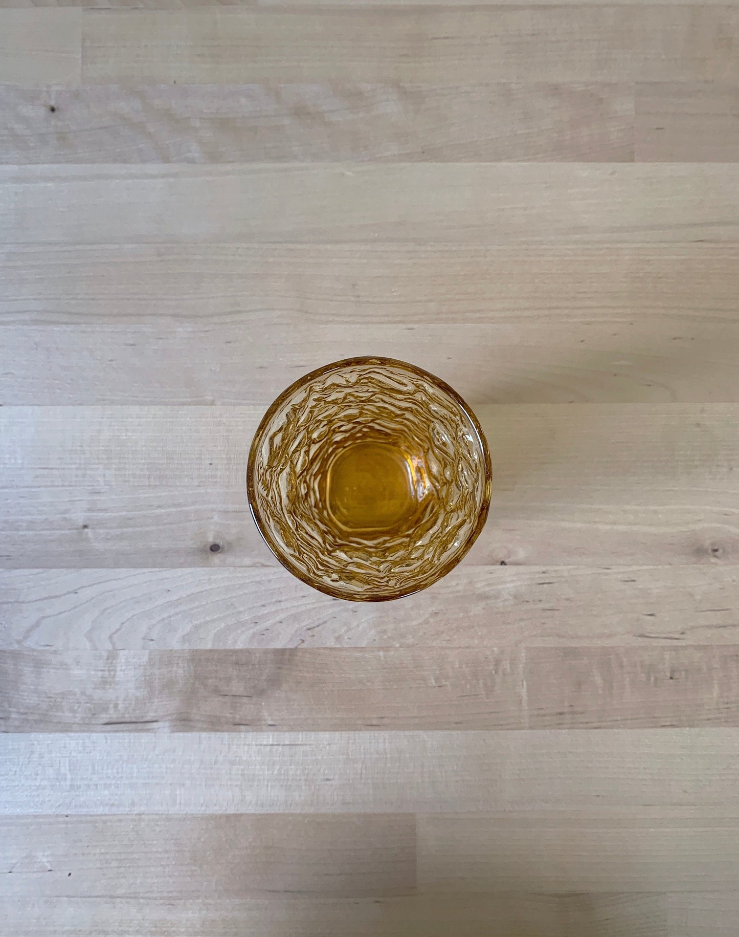 Set of 2 Vintage Honey Amber Crinkle Drinking Glasses | Gold Vintage Glass | Anchor Hocking | Vintage Glass | Retro Barware | Water Tumblers